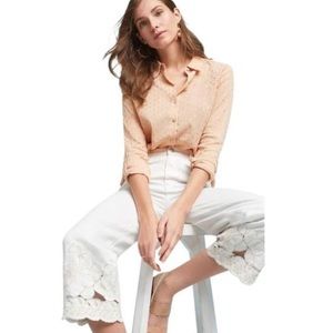 Pilcro Stet Mid-Rise Cutout Cropped Jeans